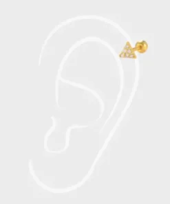 Crystal Triangle Piercing