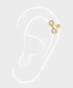 Double Stone Piercing